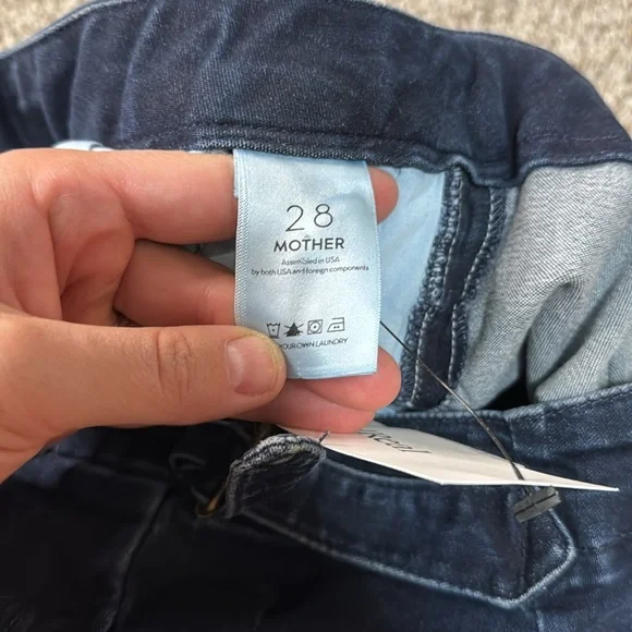 MOTHER Women's The Zipper Cinch Greaser High Waist Crop Wide Leg Jeans S… - Picture 9 of 13